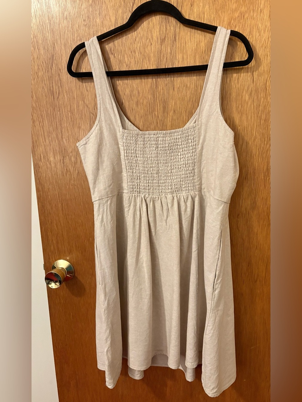 Old Navy Fit & Flare Linen Tie-Front Mini Dress - Picture 7 of 8